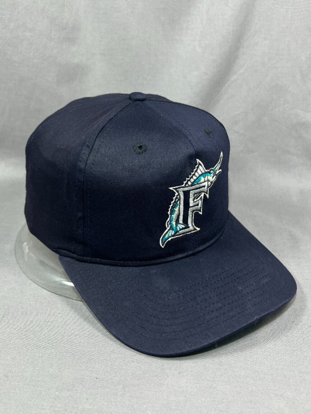 Vtg 90s Florida Miami Marlins Twins Enterprise Hat Navy Blue MLB Snapback Cap